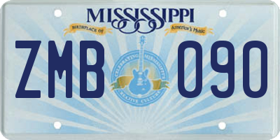 MS license plate ZMB090