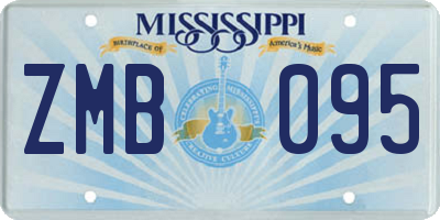 MS license plate ZMB095