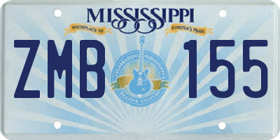 MS license plate ZMB155