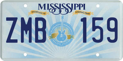 MS license plate ZMB159