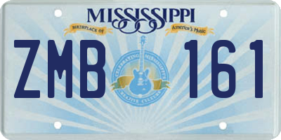 MS license plate ZMB161