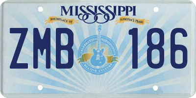MS license plate ZMB186