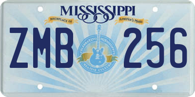 MS license plate ZMB256