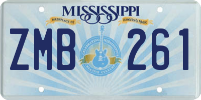 MS license plate ZMB261