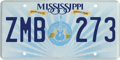 MS license plate ZMB273