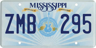 MS license plate ZMB295