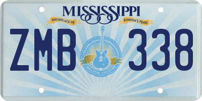 MS license plate ZMB338