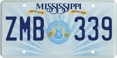 MS license plate ZMB339