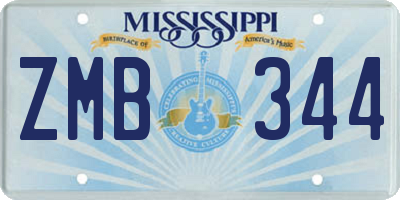 MS license plate ZMB344