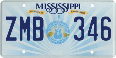 MS license plate ZMB346