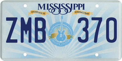MS license plate ZMB370