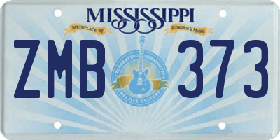 MS license plate ZMB373