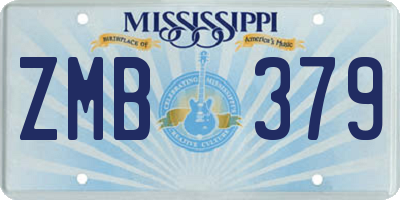 MS license plate ZMB379