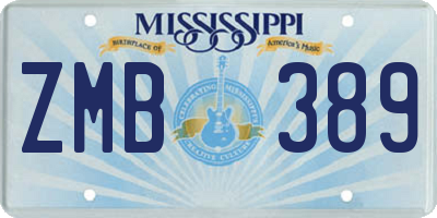 MS license plate ZMB389