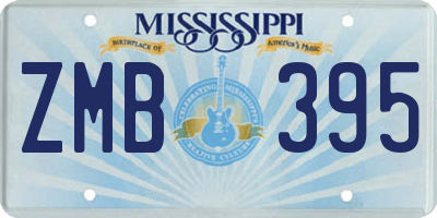 MS license plate ZMB395