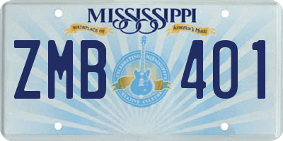 MS license plate ZMB401