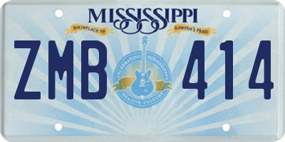 MS license plate ZMB414