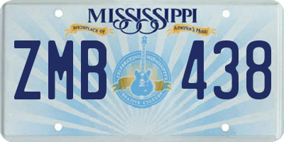 MS license plate ZMB438