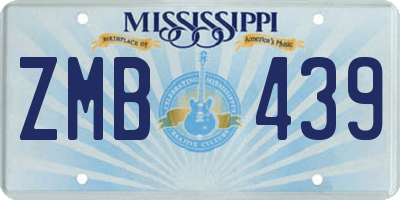 MS license plate ZMB439