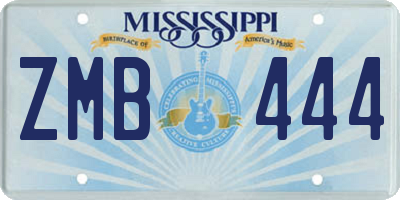 MS license plate ZMB444