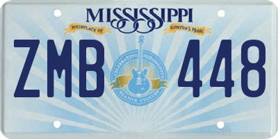 MS license plate ZMB448