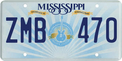 MS license plate ZMB470