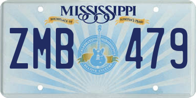 MS license plate ZMB479