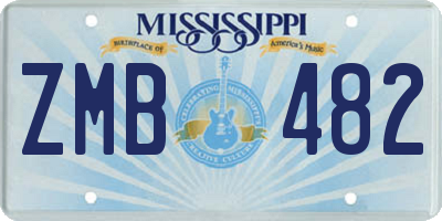 MS license plate ZMB482
