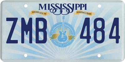 MS license plate ZMB484