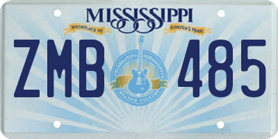 MS license plate ZMB485