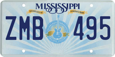 MS license plate ZMB495