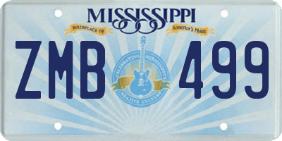 MS license plate ZMB499