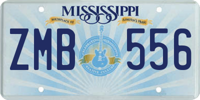 MS license plate ZMB556