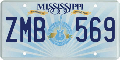MS license plate ZMB569