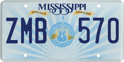 MS license plate ZMB570