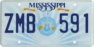 MS license plate ZMB591