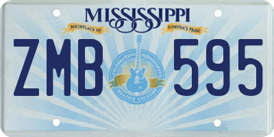MS license plate ZMB595