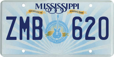 MS license plate ZMB620