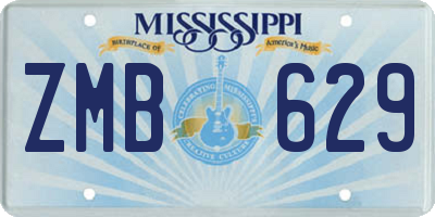 MS license plate ZMB629