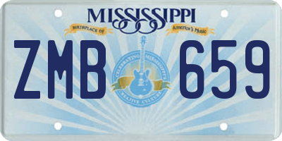 MS license plate ZMB659