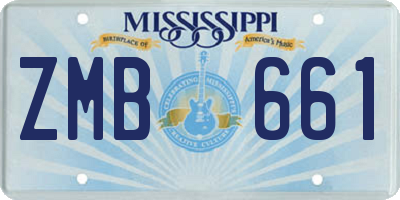 MS license plate ZMB661