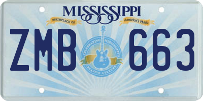 MS license plate ZMB663