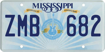 MS license plate ZMB682