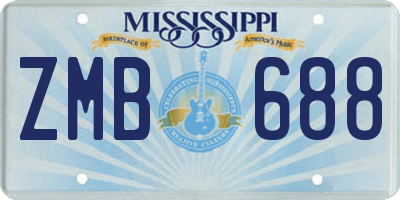 MS license plate ZMB688