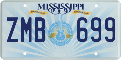 MS license plate ZMB699