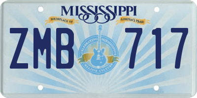 MS license plate ZMB717