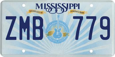 MS license plate ZMB779