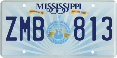 MS license plate ZMB813