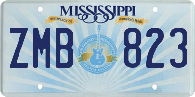 MS license plate ZMB823