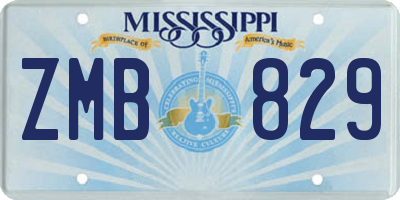 MS license plate ZMB829